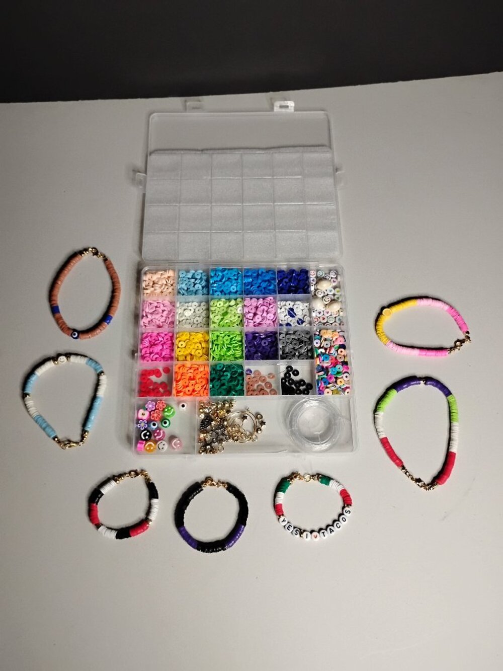 I Can Make Your Custom Heishi Clay Beaded Bracelets/Ankle Bracelets